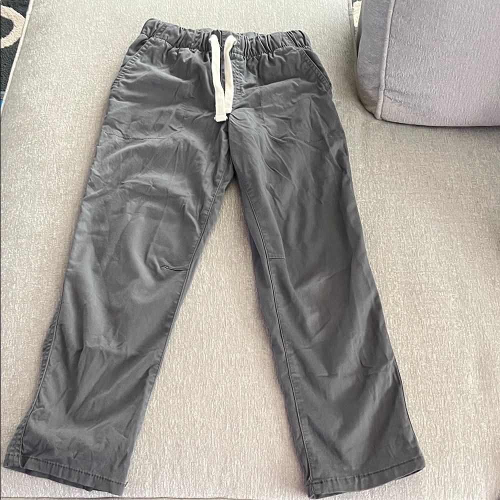 Boys size7 Gray Casual Pants with Drawstring